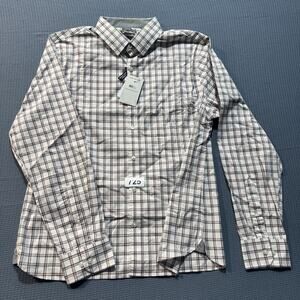 Van Heusen Men's Regular Fit Button Down Collar Dress Shirt Sz L Brand New